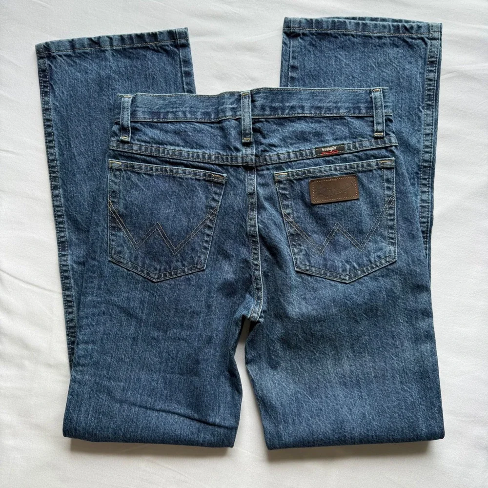 Wrangler PBR Professional Bull Riders Jeans Mens 28x30 Dark Wash Denim Rodeo USA